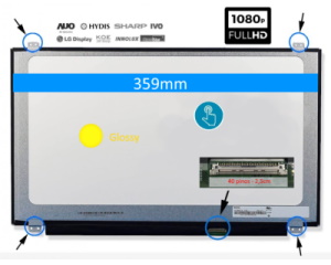 LCD LED 15.6" FHD ON CELL TOUCH UD 40P2C5 LTN156HL11 PID01650