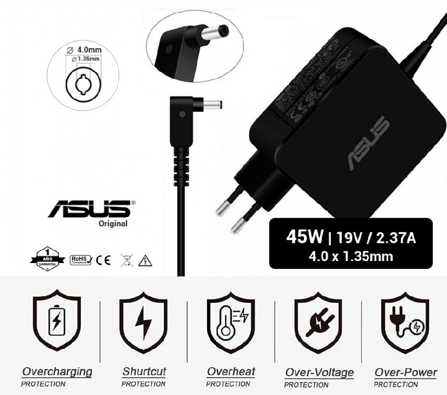 Chargeur USB-C 45 watts original pour Asus VivoBook Flip 14 TP1400KA 